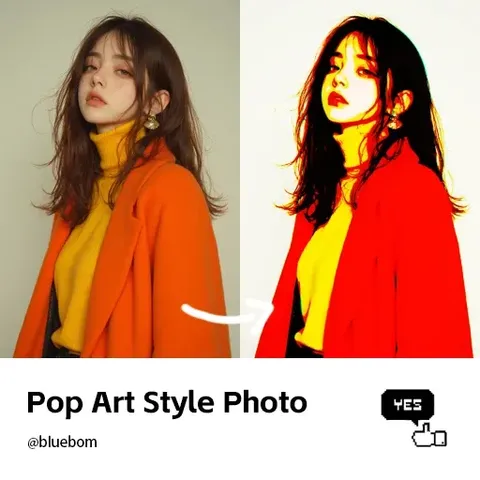 ポップアートスタイル写真ポップアートスタイル