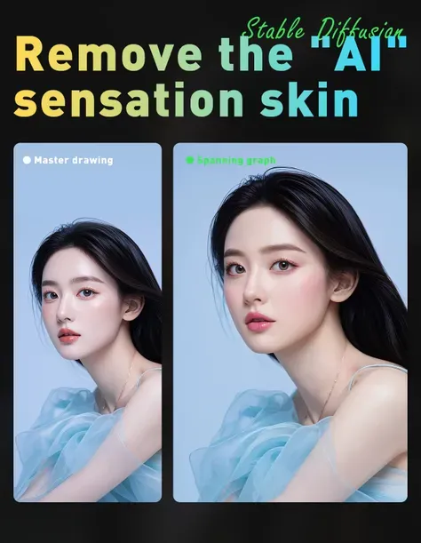 Remova a pele texturizada “AI” com um clique