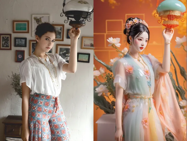 실제 사람에서 페인트 인형 스타일로 전송