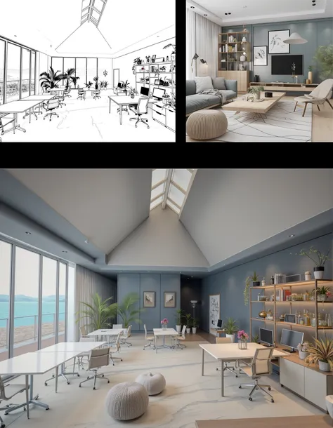 ラインドラフト変換レンダリング