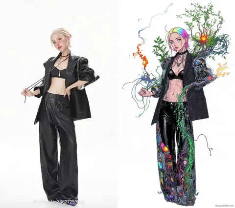 Illustrazione in stile fumetto surrealista