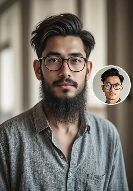 Veja como você fica com uma barba