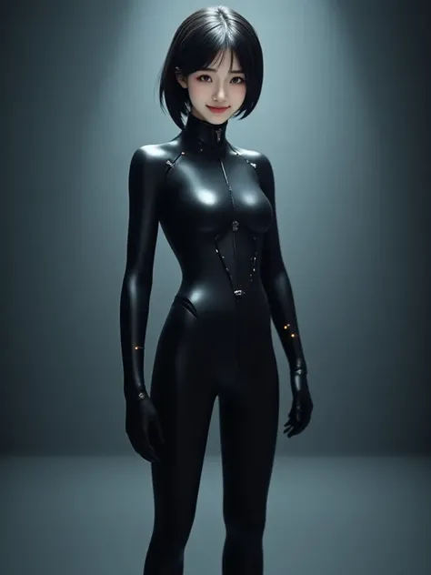 An ultra-realistic photograph of a posed, full-body