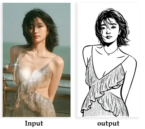 肖像改为线条画风格