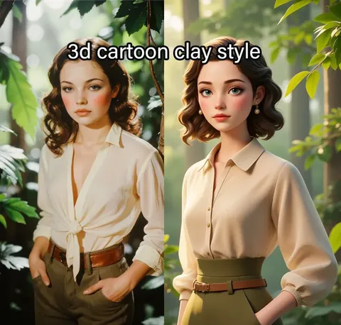 3d 만화 클레이 스타일