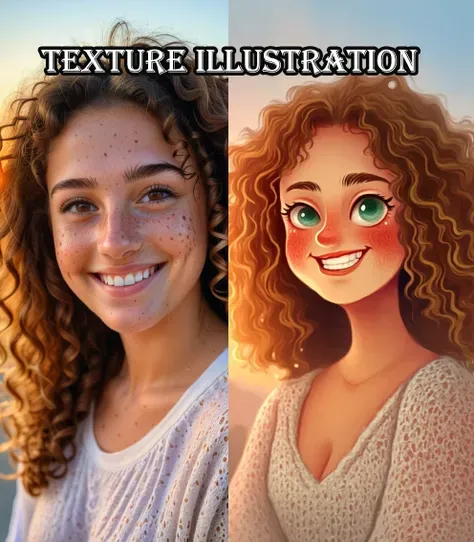 Gaya ilustrasi tekstur