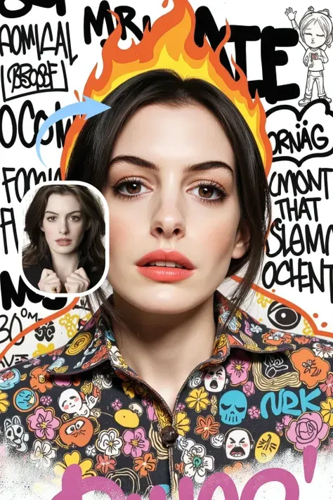 ศิลปะภาพตัดปะเปลวไฟกราฟ