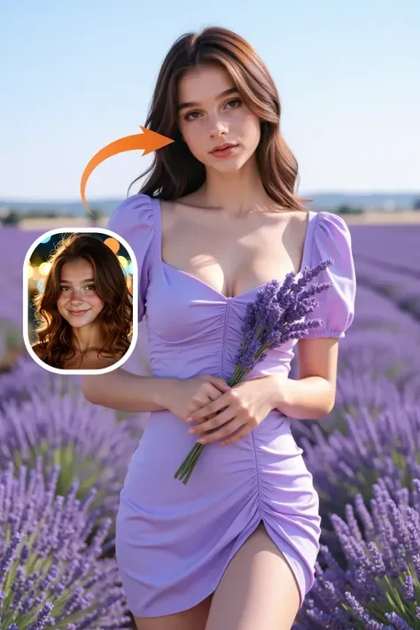 Lavendelfarbenes Mädchen