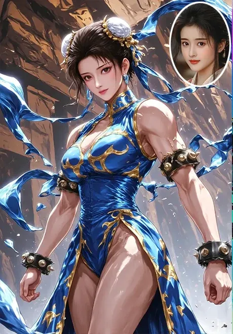 Studio de cosplay Chun-Li: style anime
