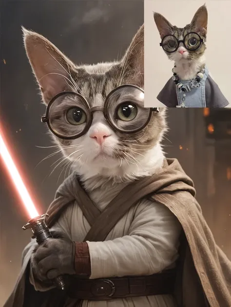 Una linda mascota se convierte en un guerrero negro