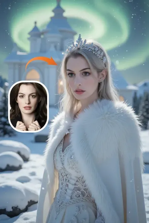 أميرة الثلج تحت أورورا
