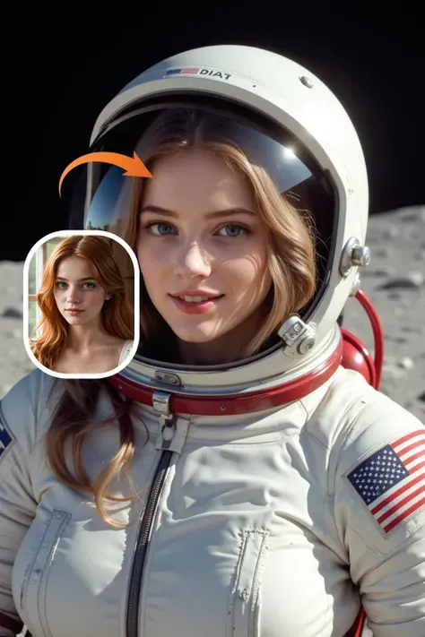 Fille en combinaison spatiale