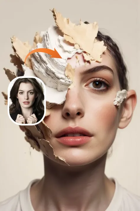 Œuvre d'art fragmentée Girl