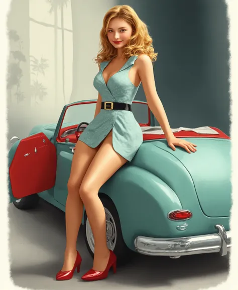 American retro car model