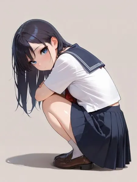 蹲る/crouching(ILL,pony)