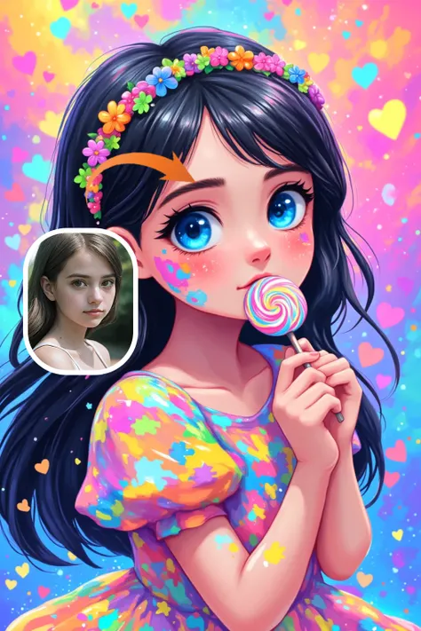 吃棒棒棒的女孩