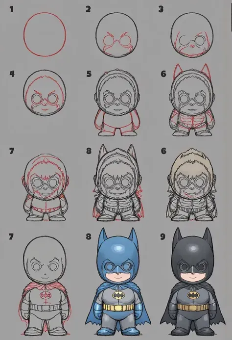 étape par étape en dessinant