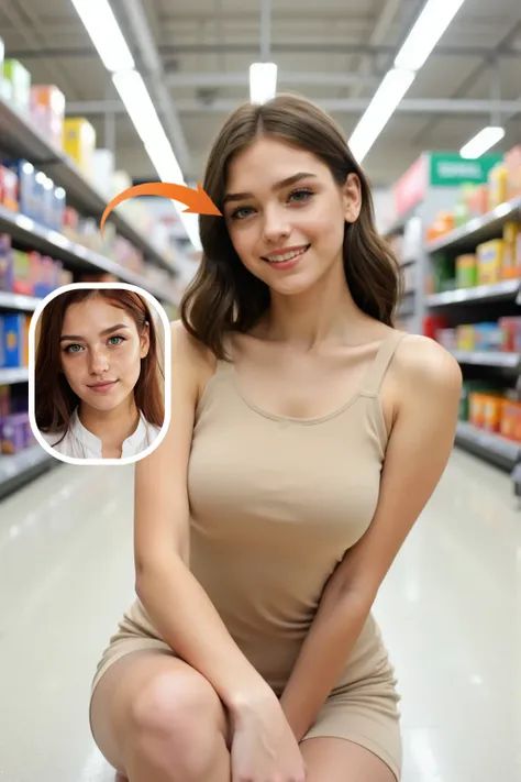 menina no supermercado