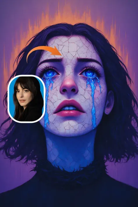 Cô gái tan vỡ trong nước mắt