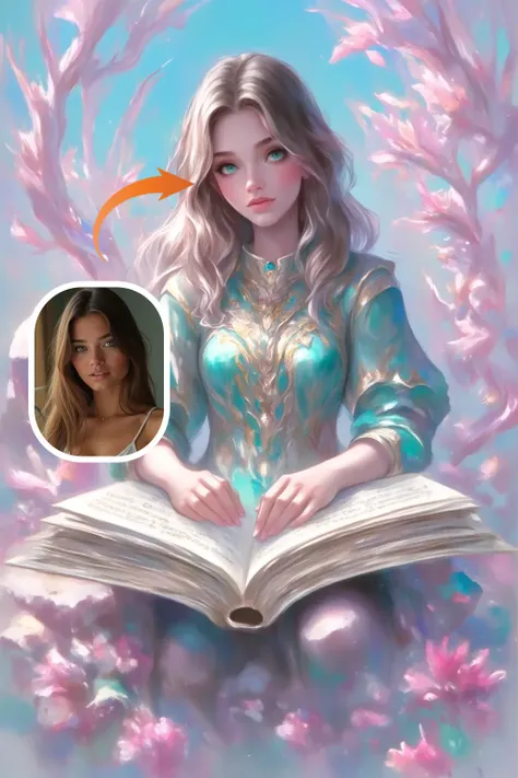 Garota de ilustração em estilo creme