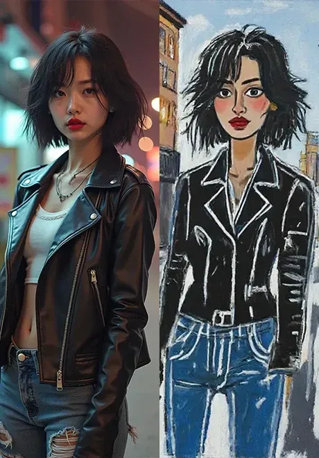 장 미셸 페인팅 스타일(그래피티)