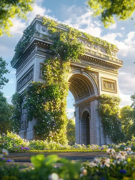 Semuanya hidup kembali. - Bangunan menumbuhkan rumput