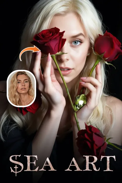 Девушка с розовым постером 🌹