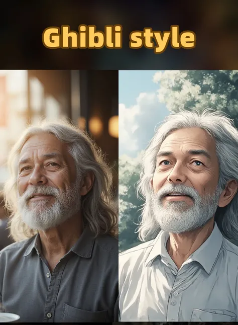 One-click of Ghibli style