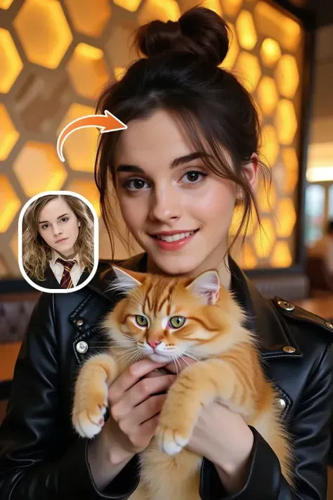 สาวน่ารักอุ้มแมว😻