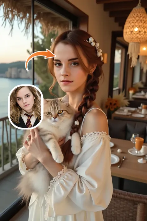 Super realistic cat's soft fur texture, freeze the warm moment full of love✨
<br>Want to generate the same photo of a cute girl holding a cat? Please upload a photo and click Create. It will become a super stunning photo in just 120 seconds! 📷