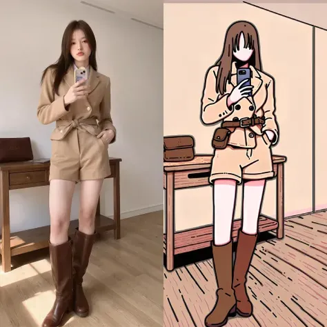 Flacher Vektorstil Anime