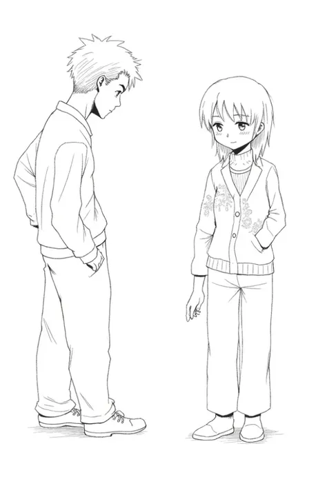 FLUX鉛筆画漫画期待的 1