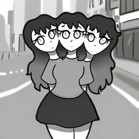 Three heads conjoinment illustrious