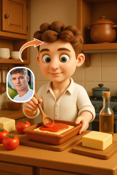 3D kitchen clay style