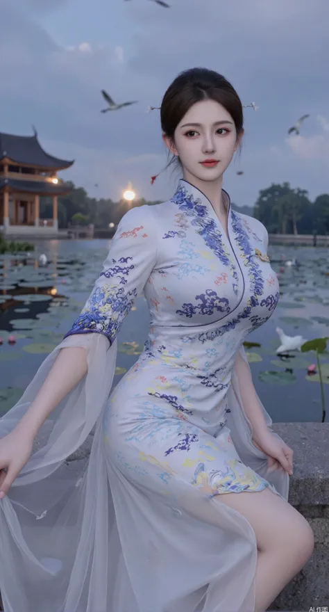 海航青花瓷旗袍-F.1