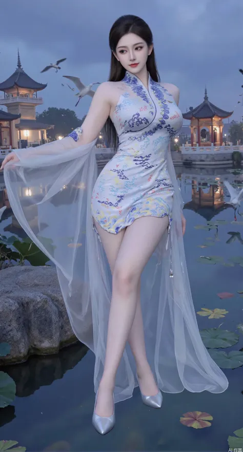 海航青花瓷旗袍-F.1