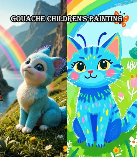 Lukisan anak-anak gouache🌼