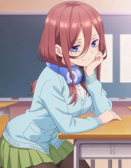 Miku Nakano (中野 三玖) - The Quintessential Quintuplets (Gotoubun no Hanayome) (五等分の花嫁) Illust