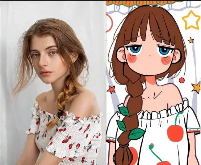 قم بإنشاء رسومك اليابانية ثنائية الأبعاد & رسم توضيحي بأسلوب جميل وحديث.