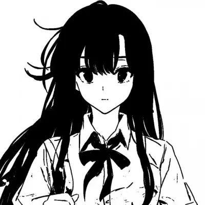 Black and white Japanese anime v1