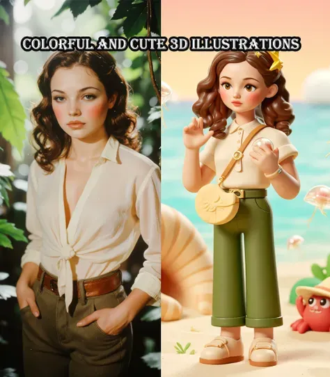 Ilustrações 3D coloridas e fofas 🌈