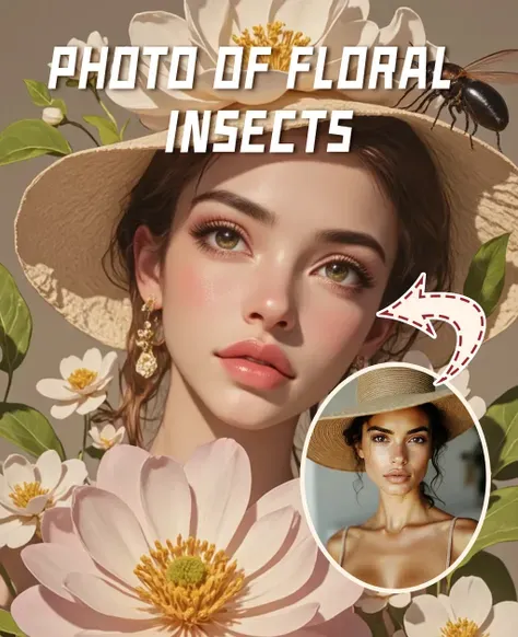 Foto von blumigen Insekten