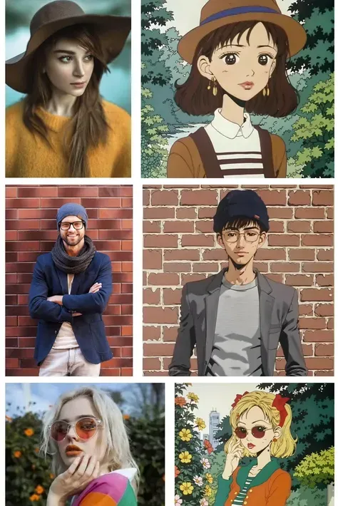 สร้างใหม่ (วาดใหม่) ในสไตล์ของ Ai Yazawa