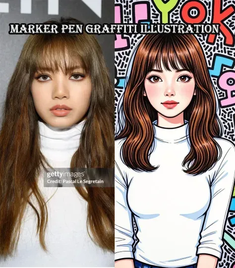 마커 펜 그래피티 일러스트레이션 🎨