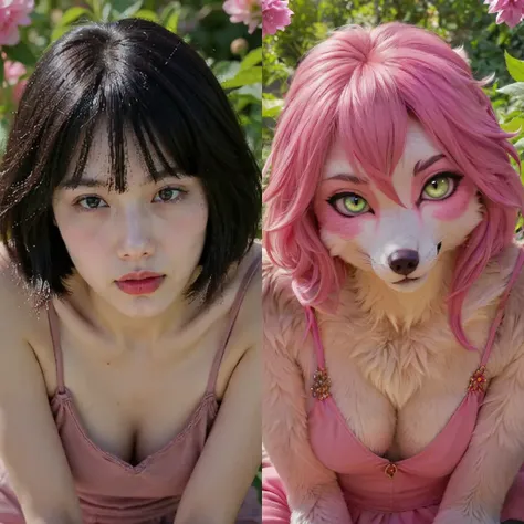Amazing realistic furry effect transformation (random)