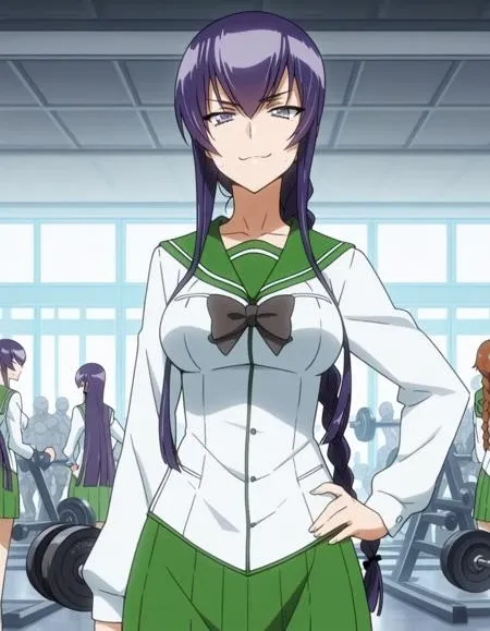Saeko Busujima (毒島 冴子) - Highschool of the Dead (学園黙示録) Illust