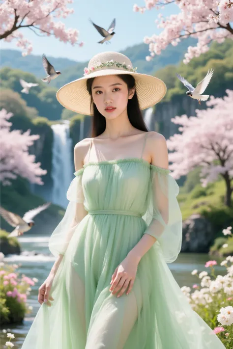 Fresh green summer fashion v1