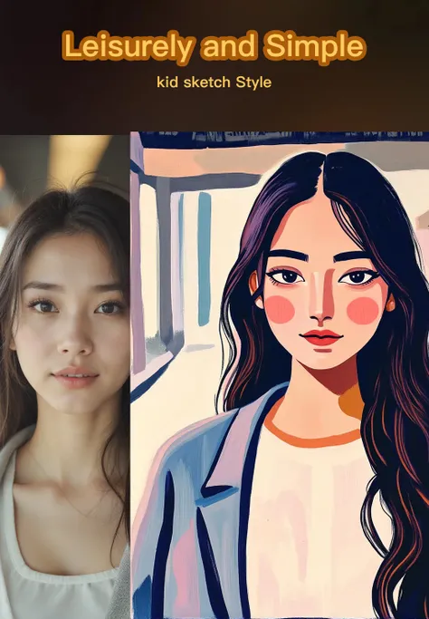 Sakin ve Basit çocuk eskiz Stili