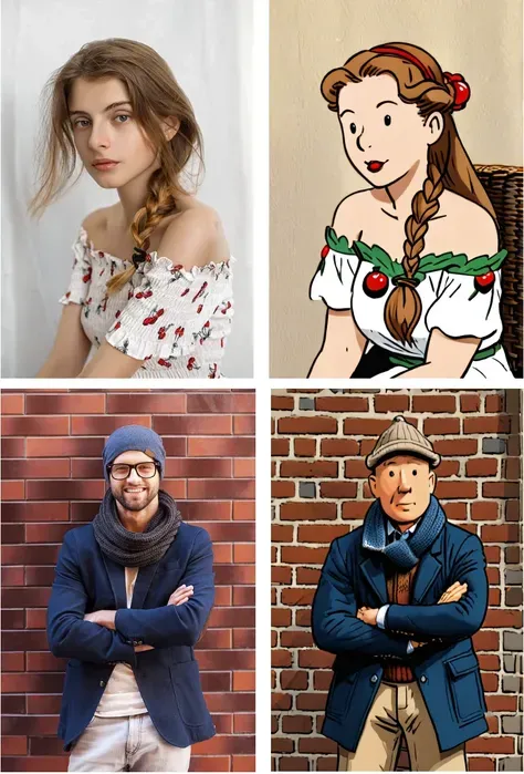 Sie im Stil europäischer und amerikanischer Bilderbücher