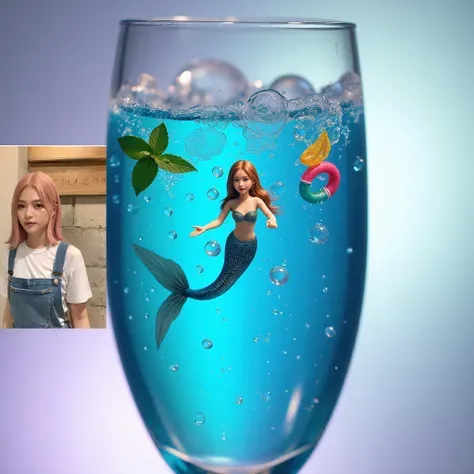酒杯中的小美人魚
